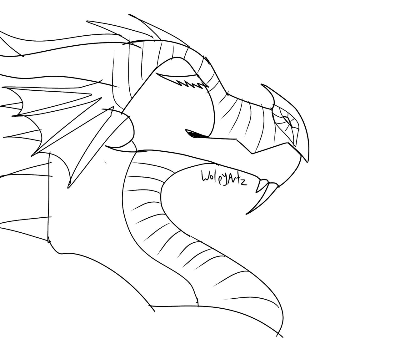 Dragon coloring page by wolpyyartz on