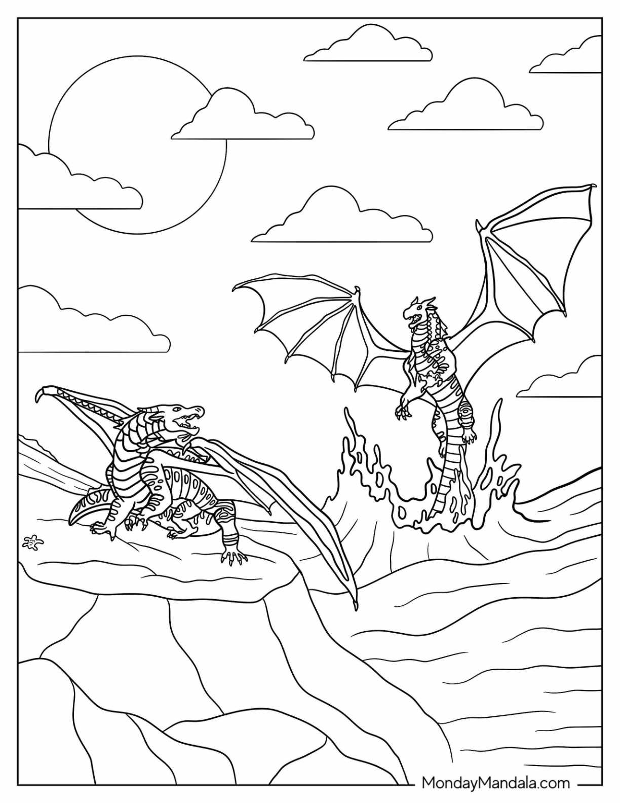 Wings of fire coloring pages free pdf printables