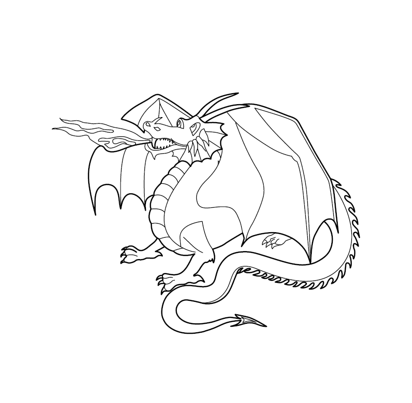 Dragon colouring picture free colouring book for children â monkey pen store