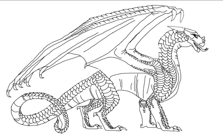 Icewing sandwing hybrid base female wings of fire dragon coloring page wings of fire dragons