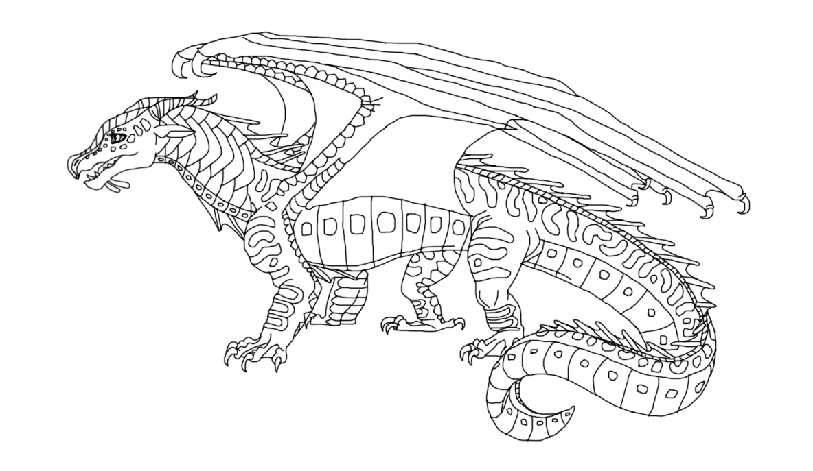 Seawing base male wings of fire wings of fire dragons super coloring pages