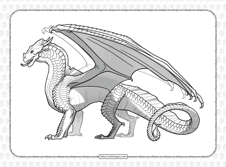 Wings of fire sandwing dragon coloring page