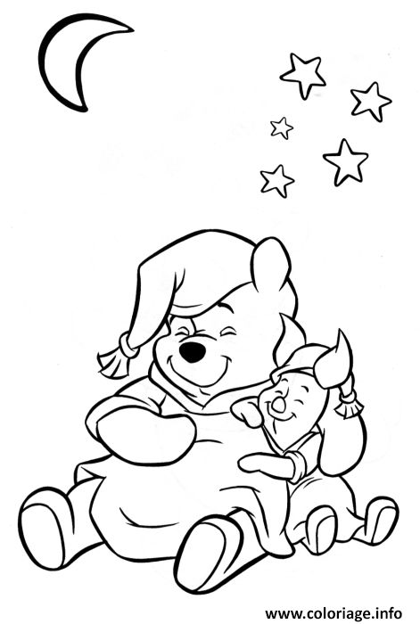 Coloriage winnie l ourson bebe pret a dormir dessin ã imprimer cartoon coloring pages disney coloring sheets disney coloring pages