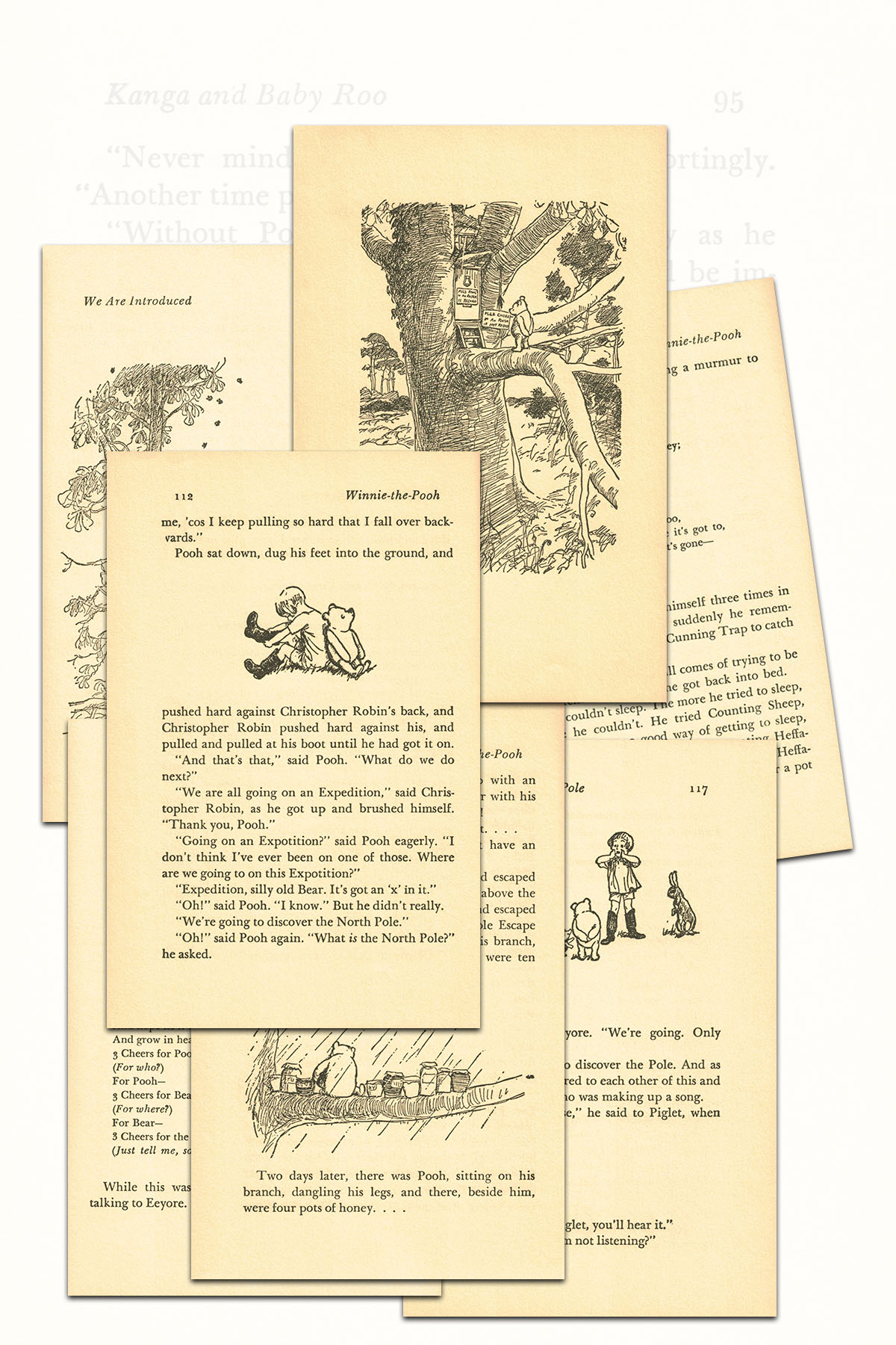 Free printable vintage winnie the pooh book pages