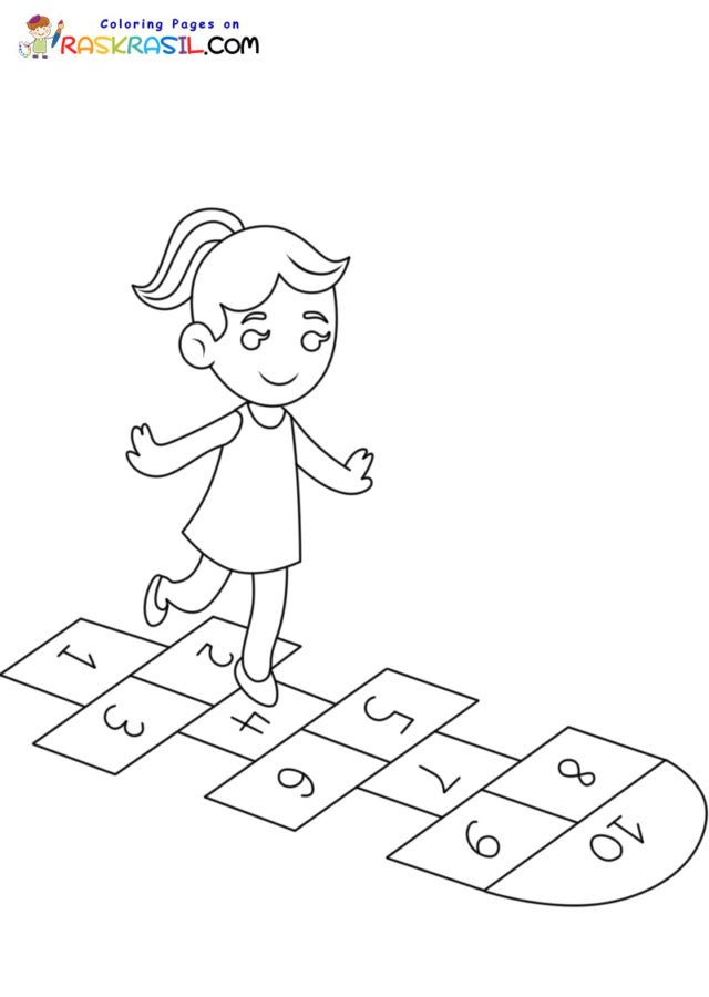 Hopscotch coloring pages printable for free download