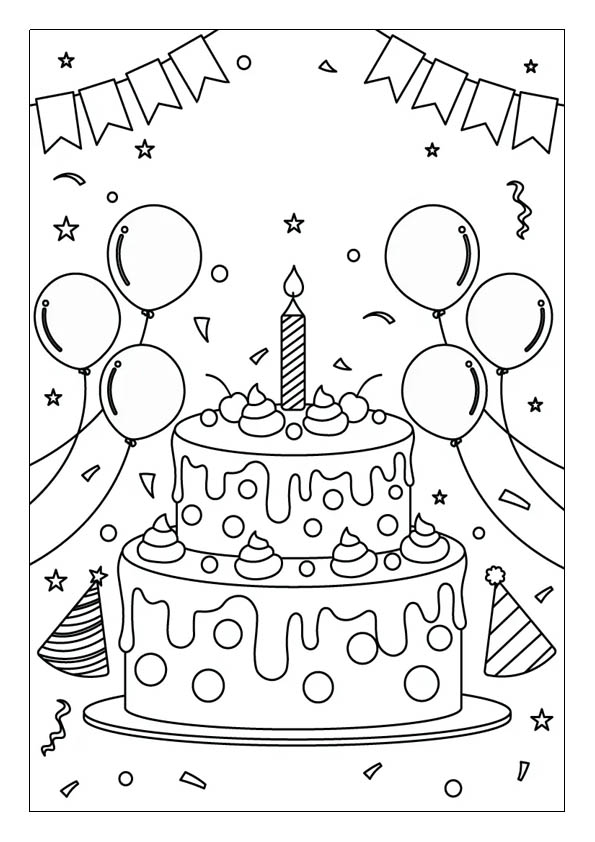 Birthday coloring pages printable coloring sheets