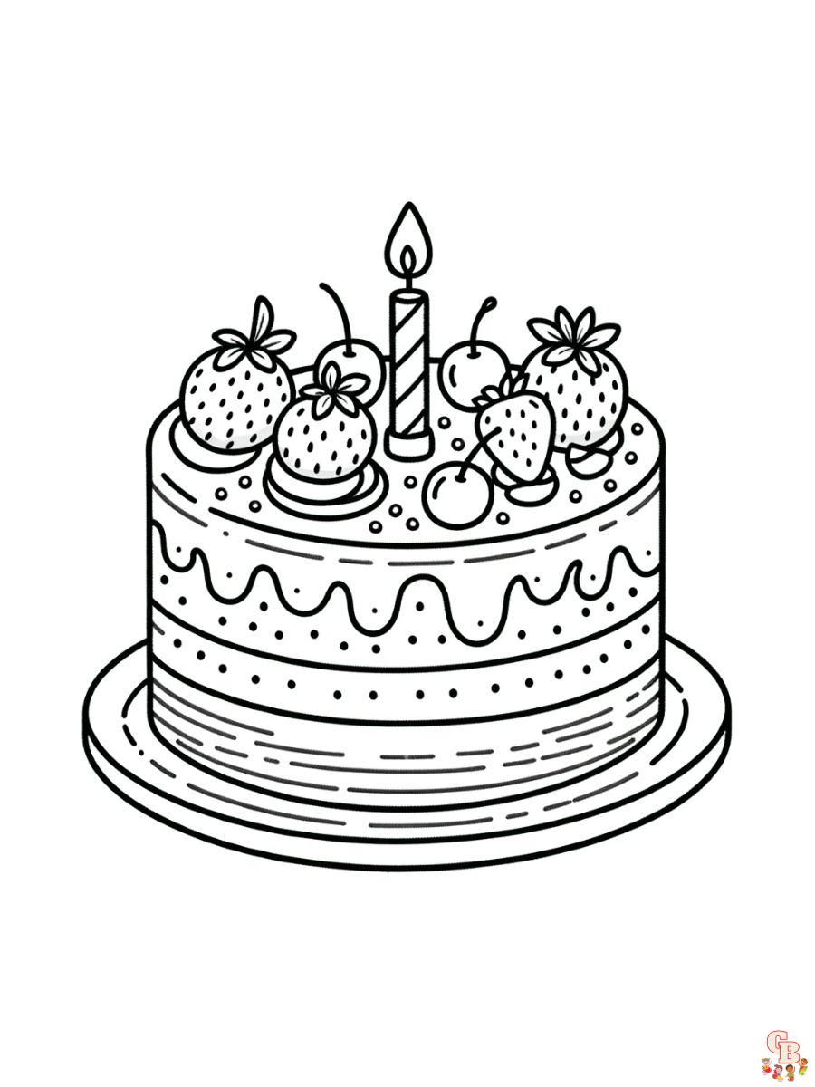 Happy birthday coloring pages free printable sheets for kids