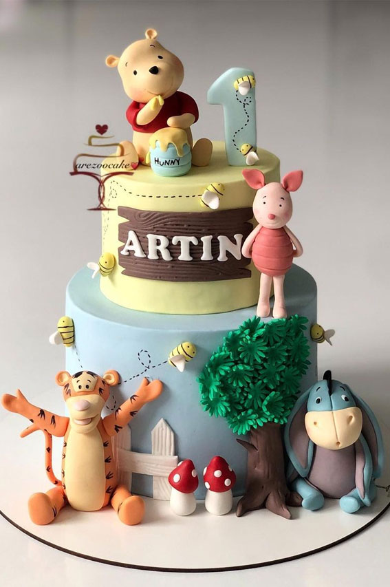 A cake to celebrate your little one winnie the pooh friends