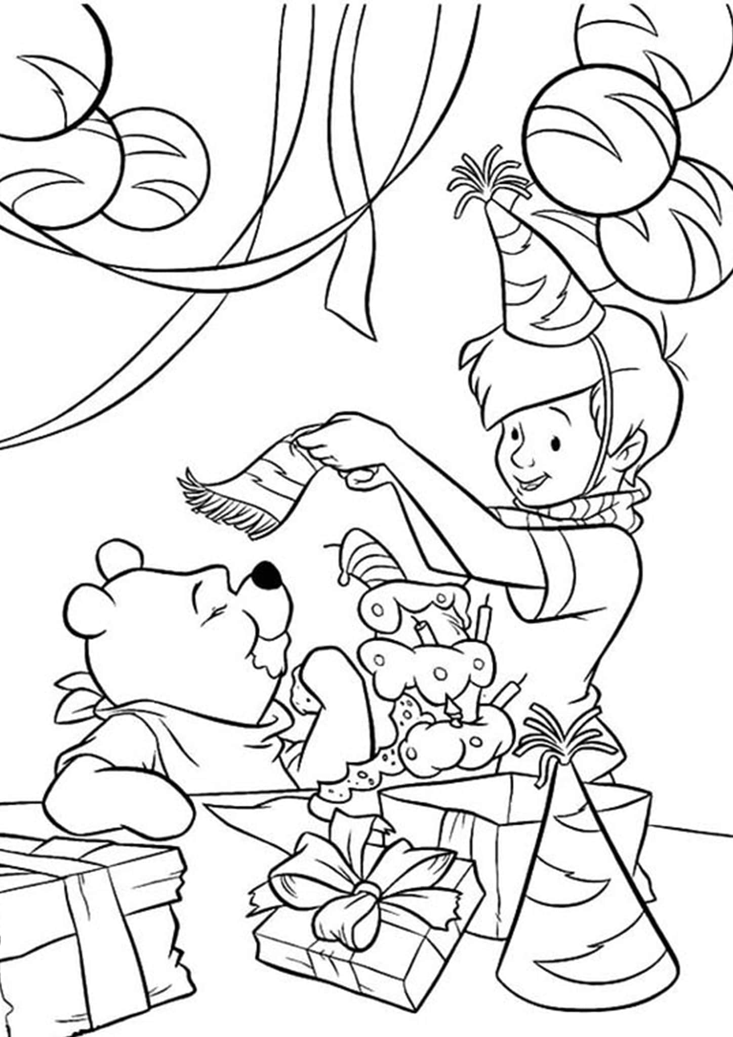 Free easy to print happy birthday coloring pages