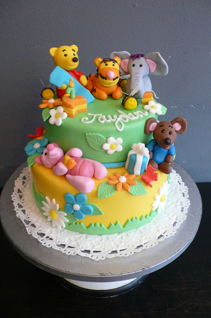Winnie the pooh birthday cake st birthday cake with a winâ