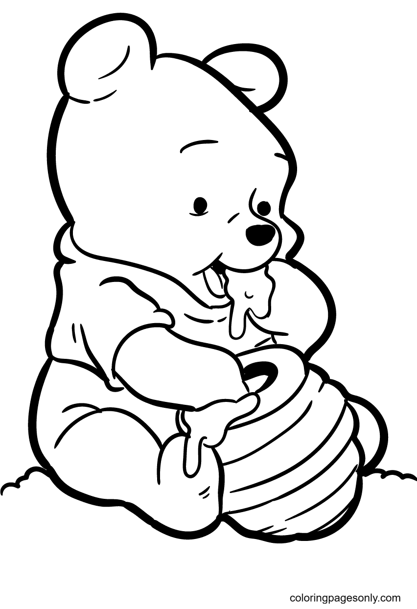 Winnie the pooh coloring pages printable for free download