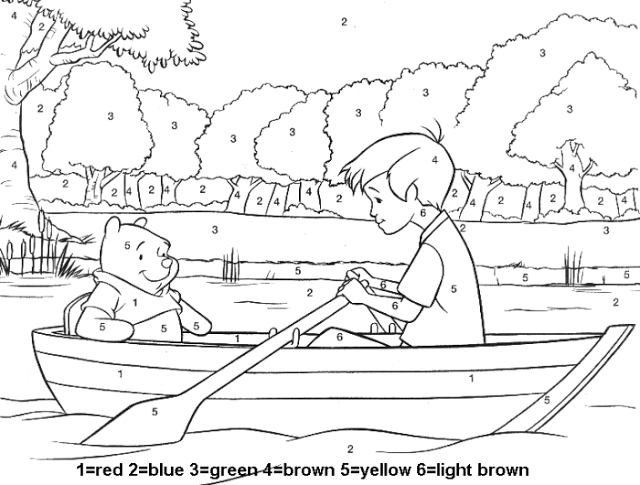 Color by number preschool disney coloring pages color by numbers coloring pages