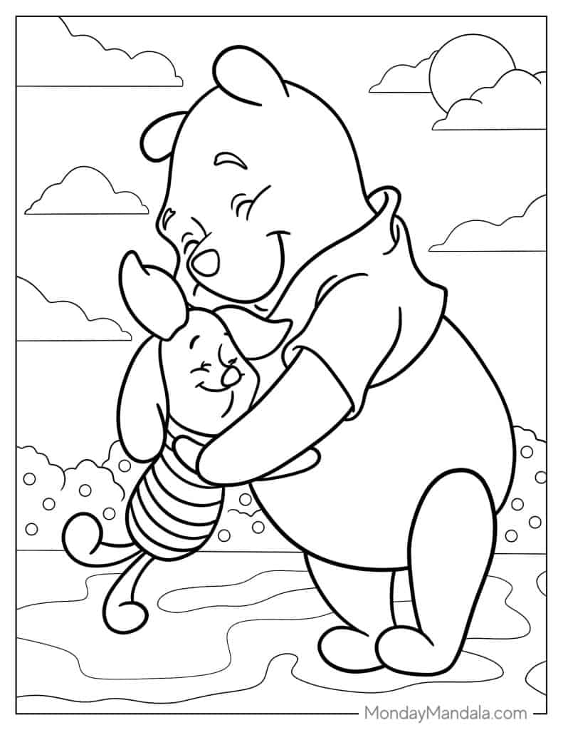 Winnie the pooh coloring pages free pdf printables