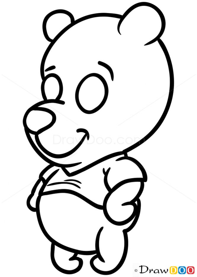 How to draw winnie the pooh chibi chibi winnie the pooh disney coloring pages