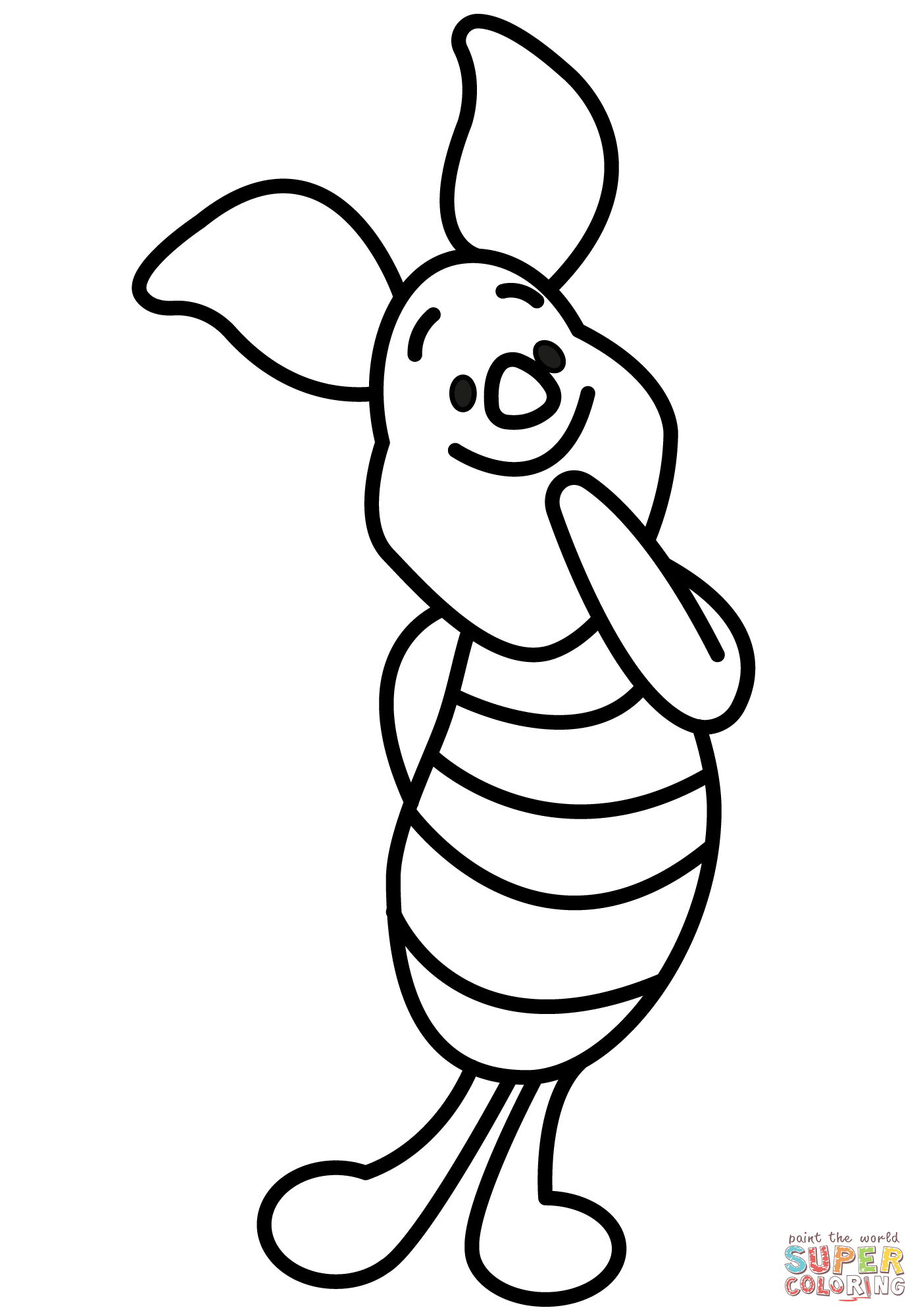 Chibi piglet coloring page free printable coloring pages