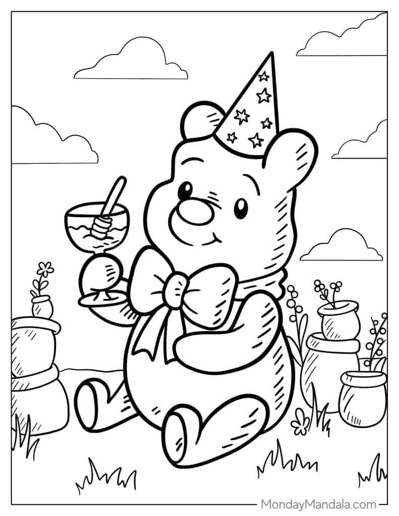 Winnie the pooh coloring pages free pdf printables