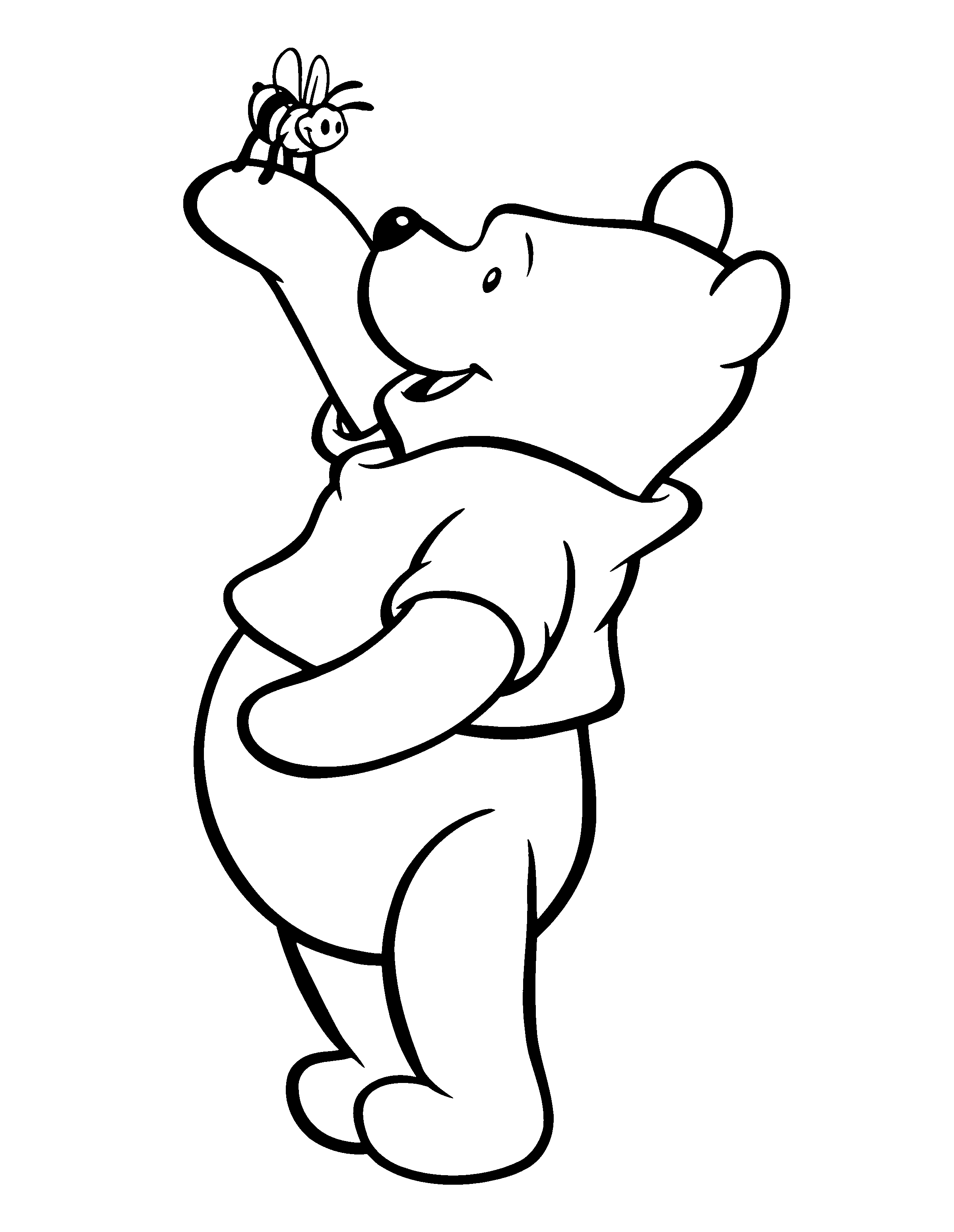 Black and white winnie the pooh