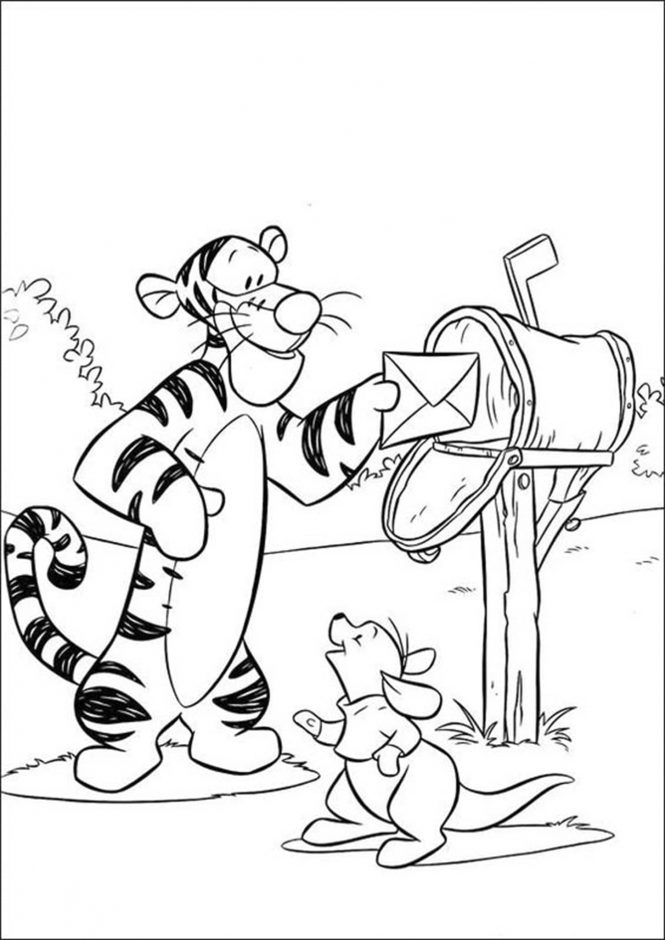 Free easy to print winnie the pooh coloring pages