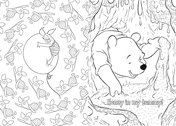Disney winnie the pooh colouring young adult colouring autumn publishing books