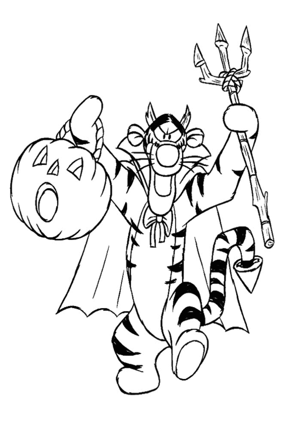 Winnie the pooh coloring pages halloween