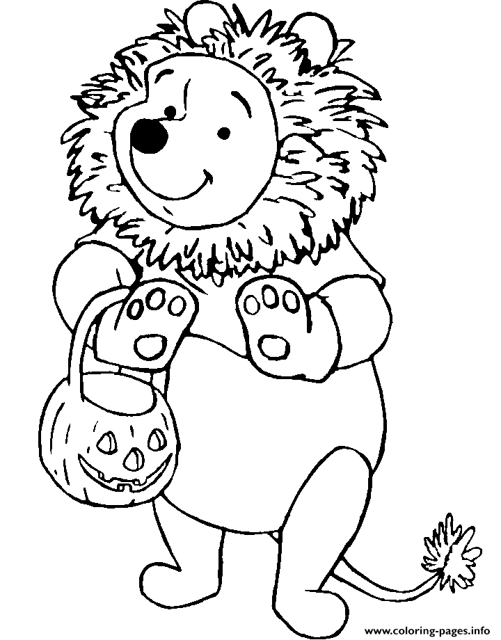 Print winnie the pooh as a lion disney halloween coloring pages disney halloween coloring pages halloween coloring pages disney coloring pages