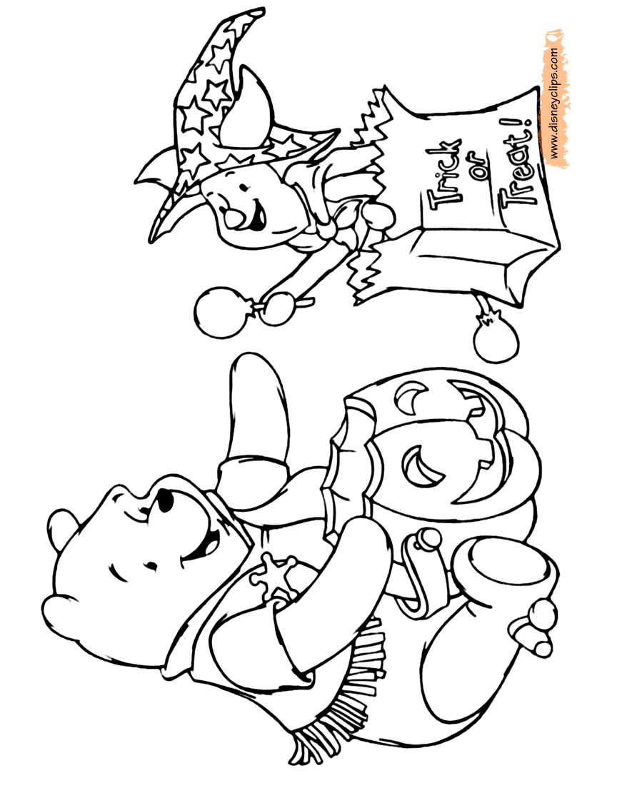 Disney halloween coloring pages