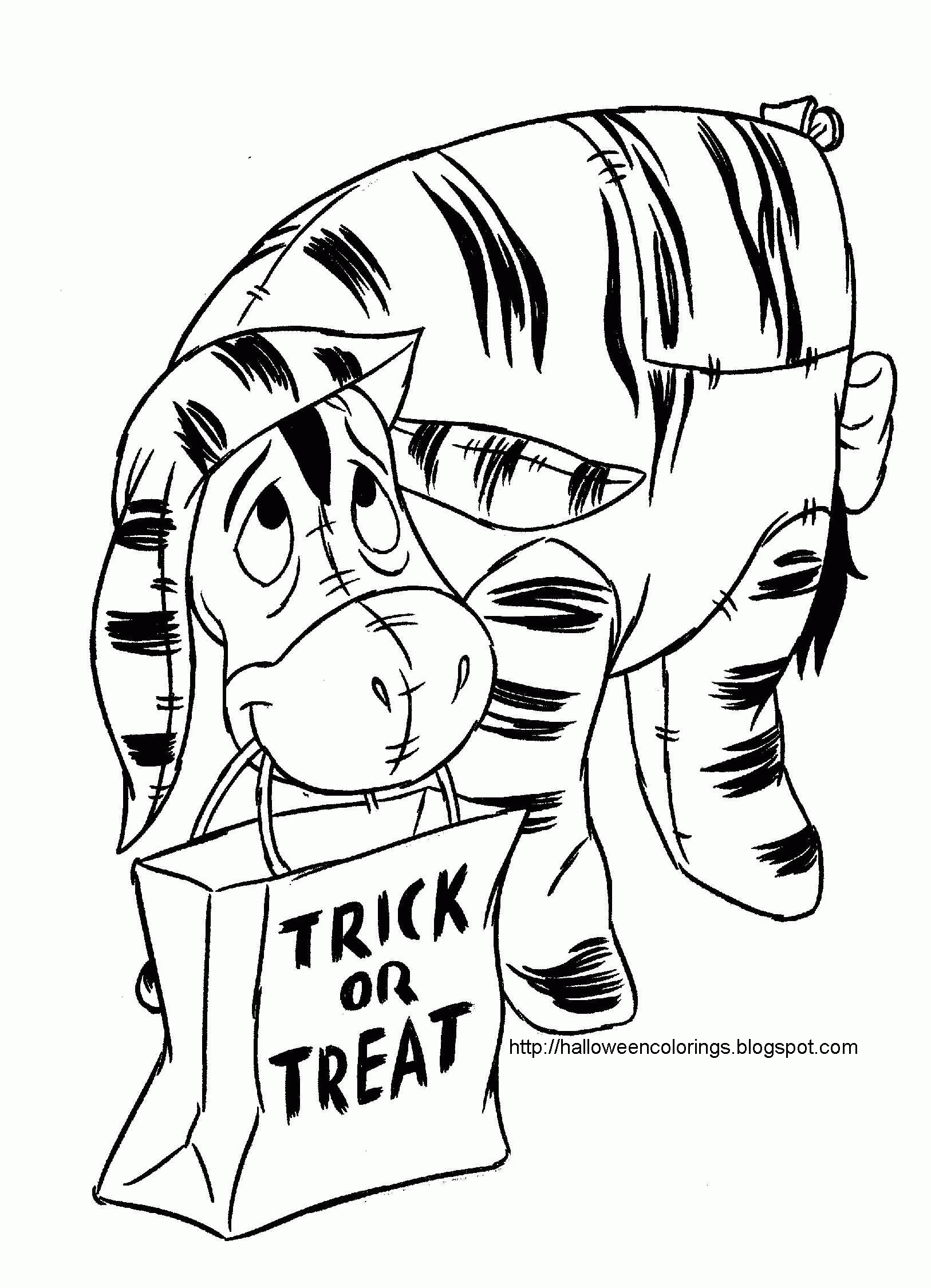 Free disney halloween coloring pages