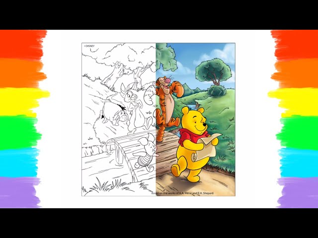 How to color winnie the pooh and pigletä coloring page ððð
