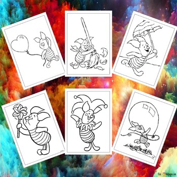 Unleash creativity piglet and winnie the pooh coloring pages for kids