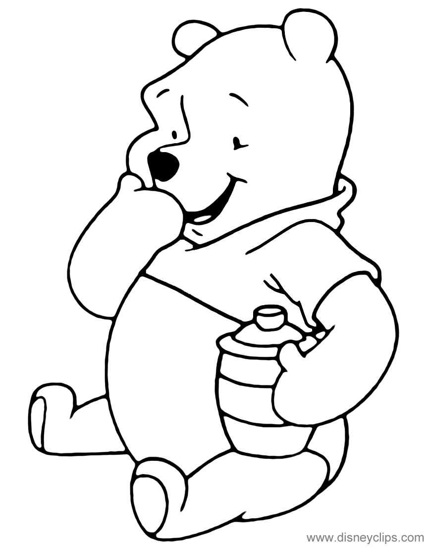 Winnie the pooh honey coloring pages