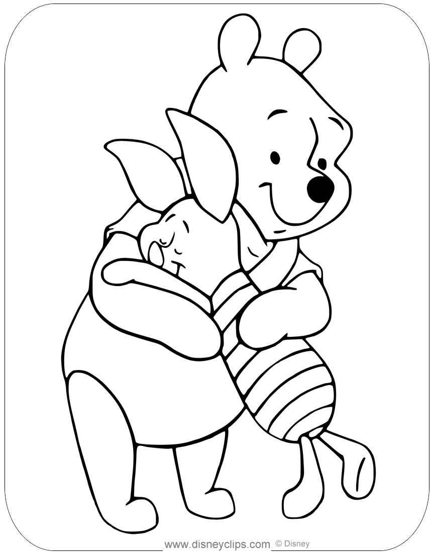Winnie the pooh piglet coloring pages