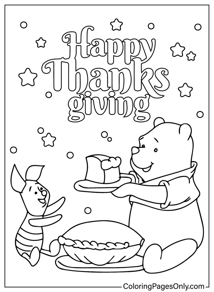 Disney thanksgiving coloring pages