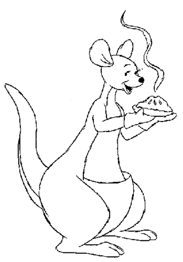 Coloring pages disney kanga thankgiving coloring page