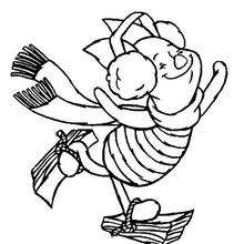 Piglet on the ice coloring pages