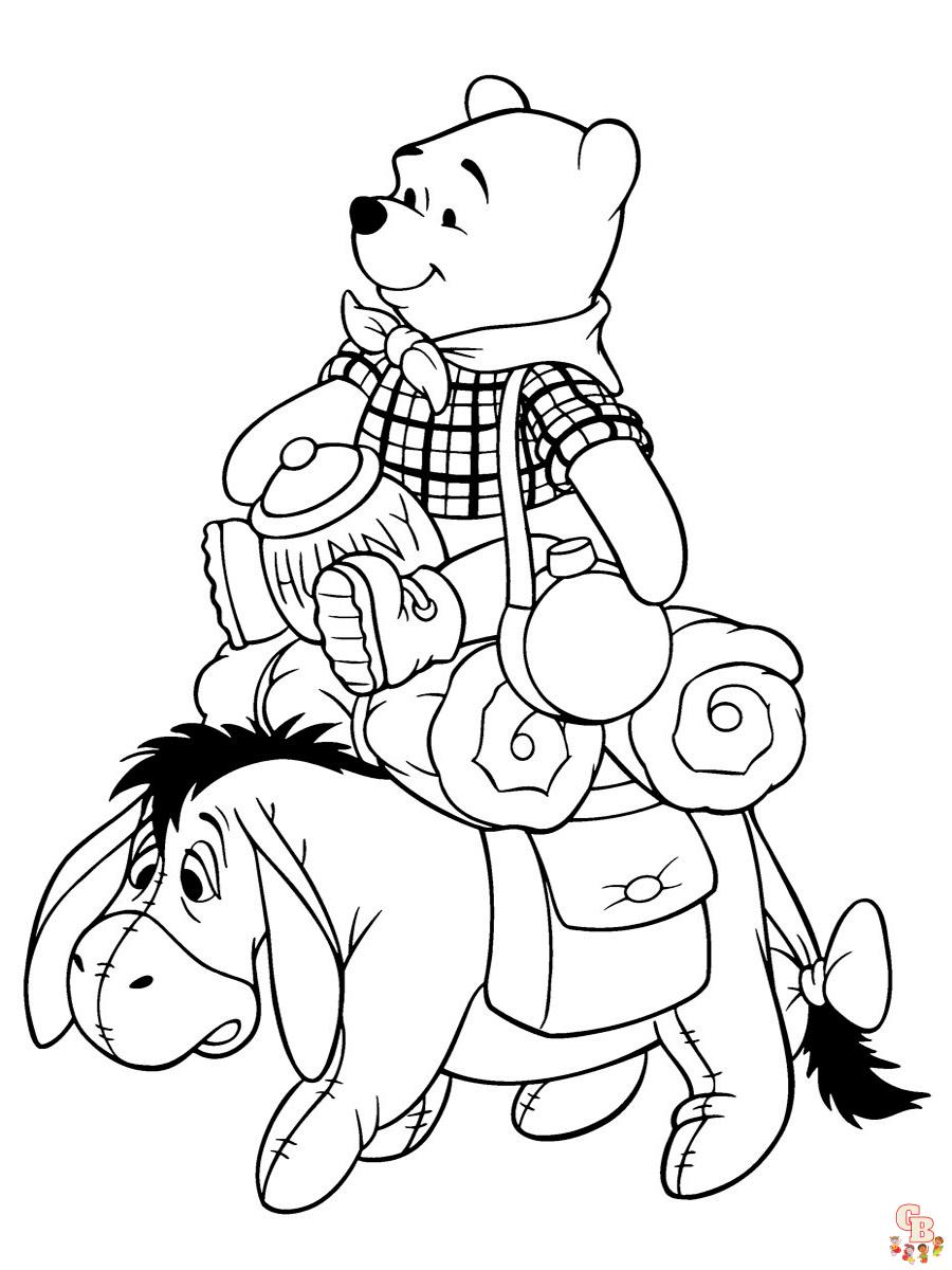 Fun of winnie the pooh coloring pages for kids