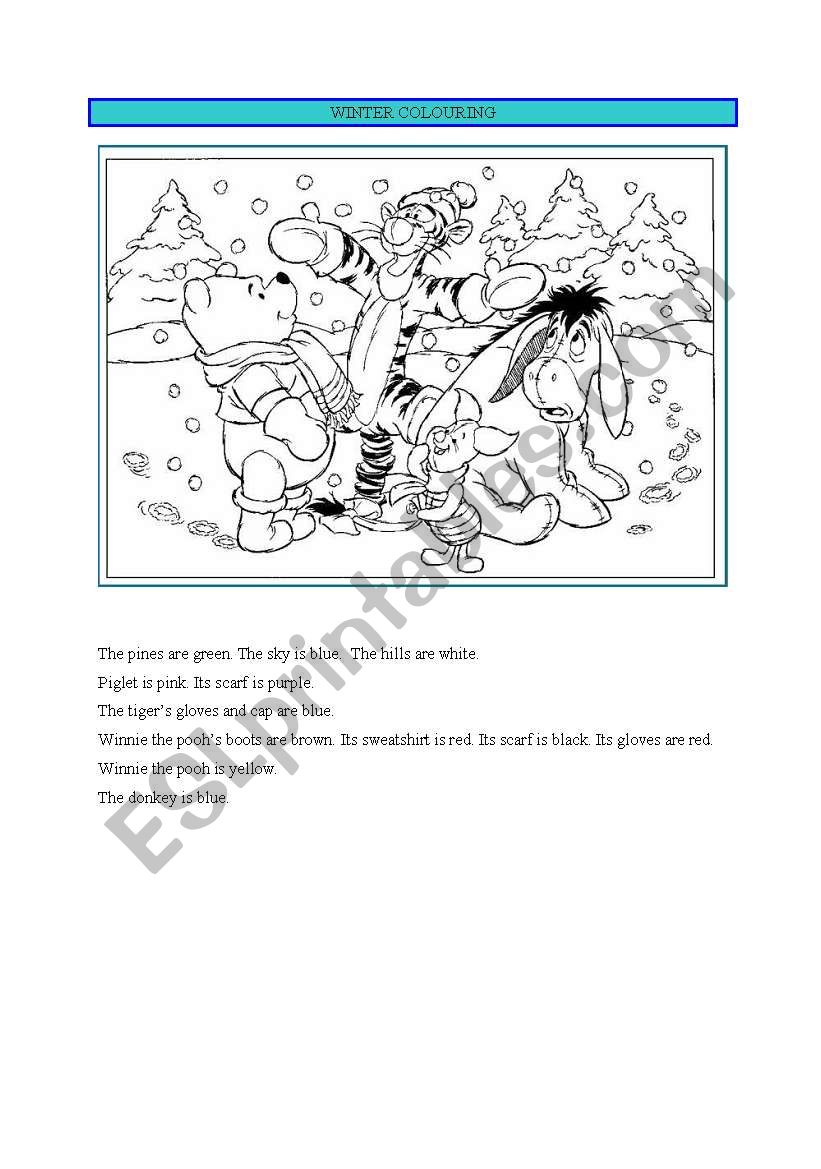 Winter colouring with winnie