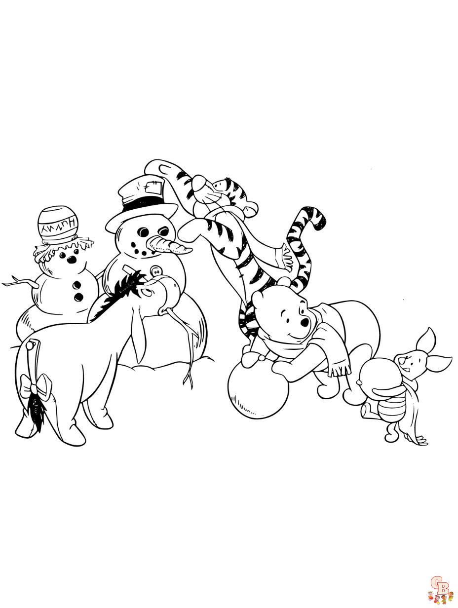 Winter coloring pages for kids
