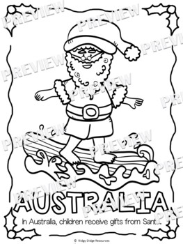 Christmas around the world coloring pages and acrostic poem writing template