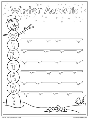 Snowmen â tims printables