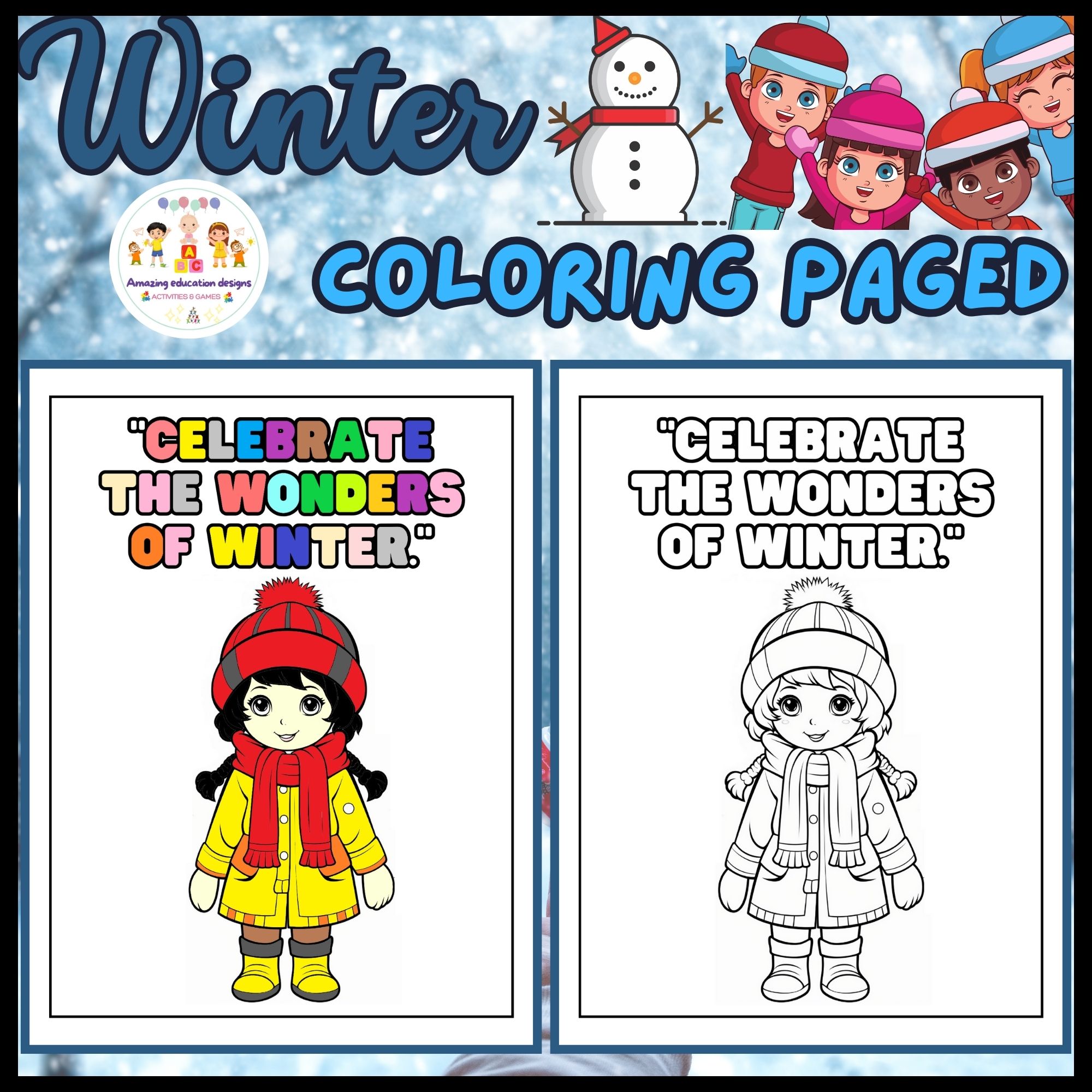 Amazing coloring pages activities worksheets winter season made by teachers