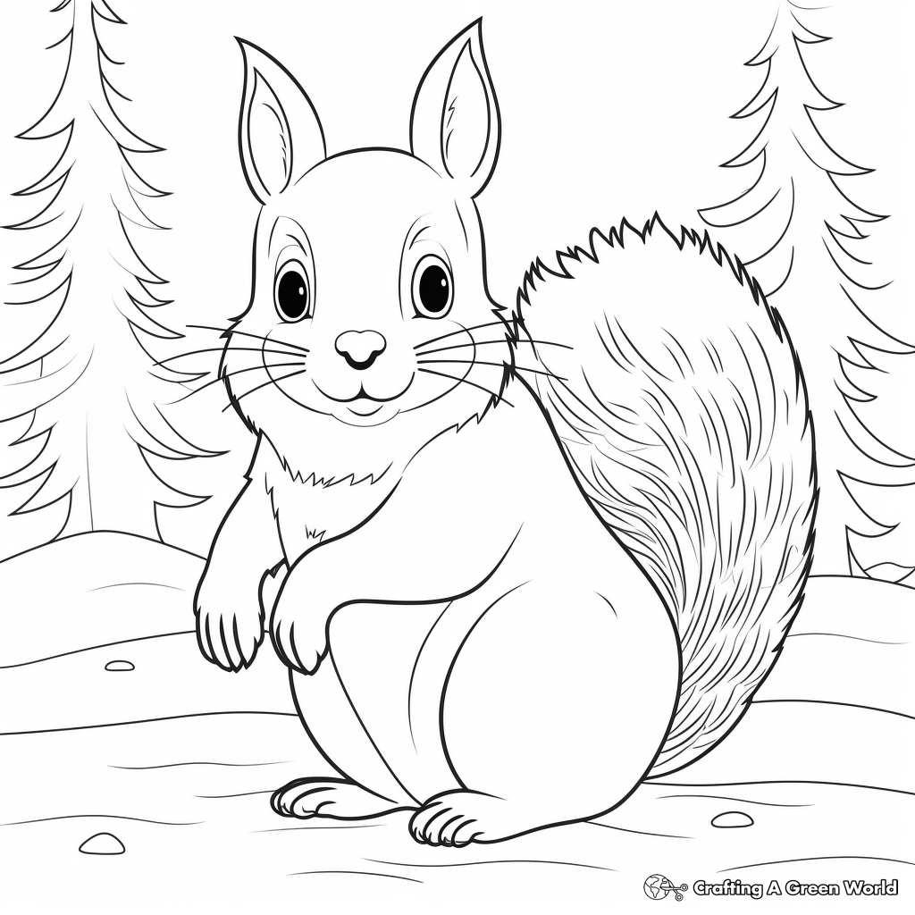 Winter animal coloring pages