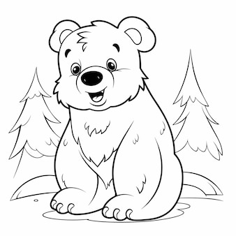 Page winter animal coloring images