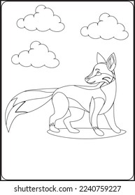 Cute winter animals coloring pages stock vector royalty free