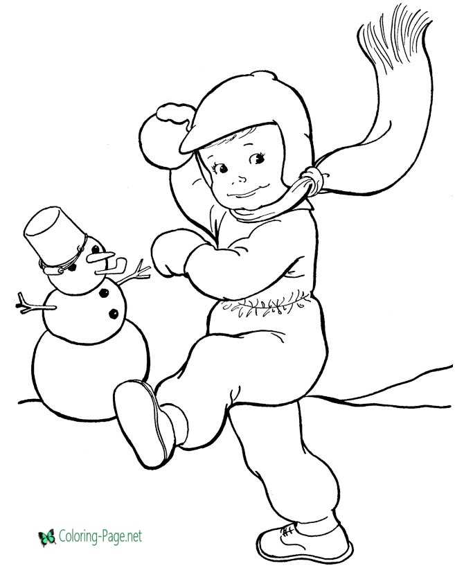 Winter coloring pages