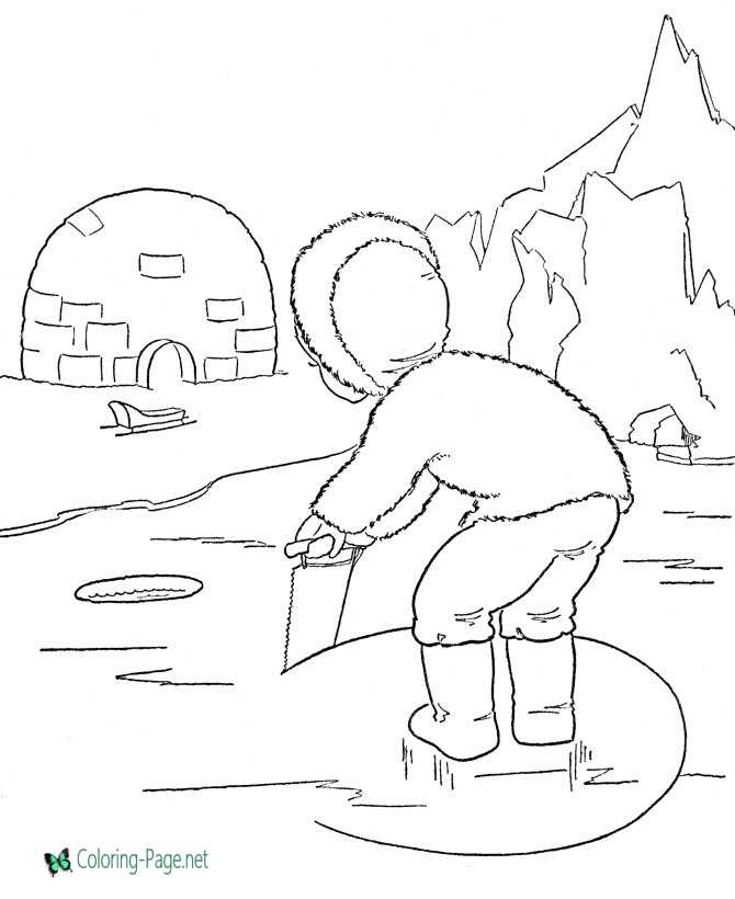 Winter coloring pages