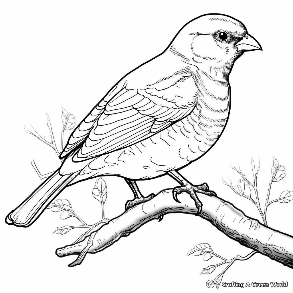 Winter birds coloring pages
