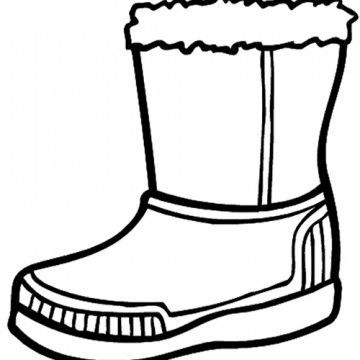 Snow boot coloring pag winter crafts winter crafts for kids coloring pag