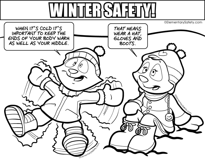 Hat gloves boots â coloring winter safety