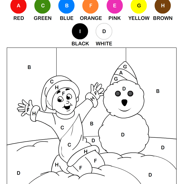Color by letters coloring pages