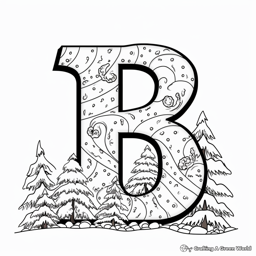 Letter b coloring pages